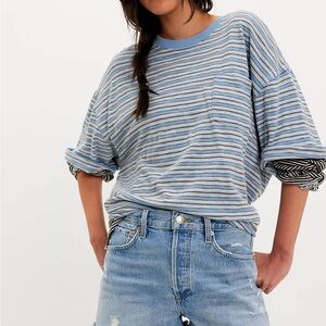 Agolde Light Blue High-Rise Parker Frayed Hem Jean Shorts Size 24